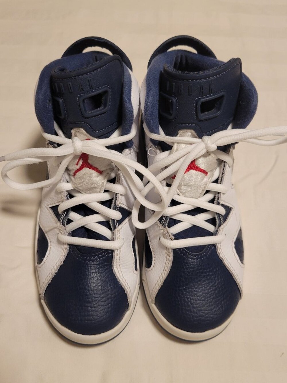 Air Jordan 6 Retro Olympic White/Red/Navy Toddler Boys 1.5Y DV3605-164